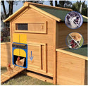 Automatic chicken coop opens/closes with chicken coop - Battery, solar cells and/or charging socket
