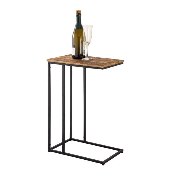 Side table of Toronto metal frame and wooden table top