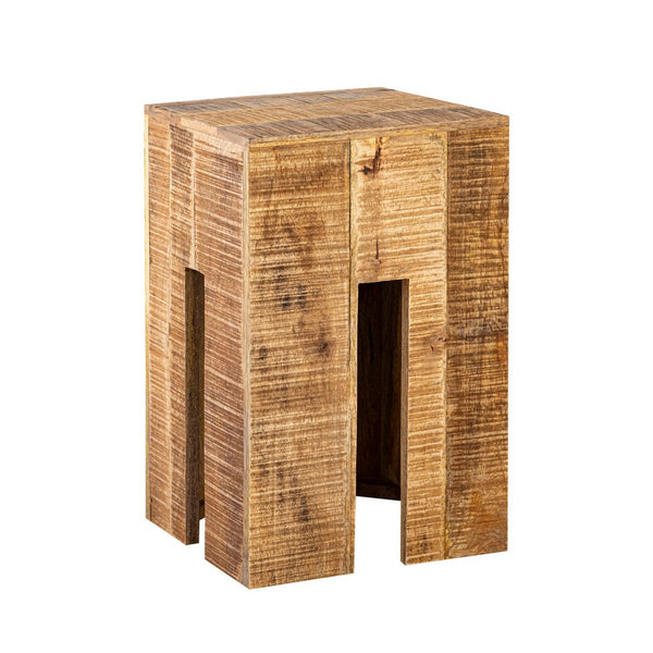 Square stool 28 x 45 x 28 cm flower pillar stool flower stool side table mango wood