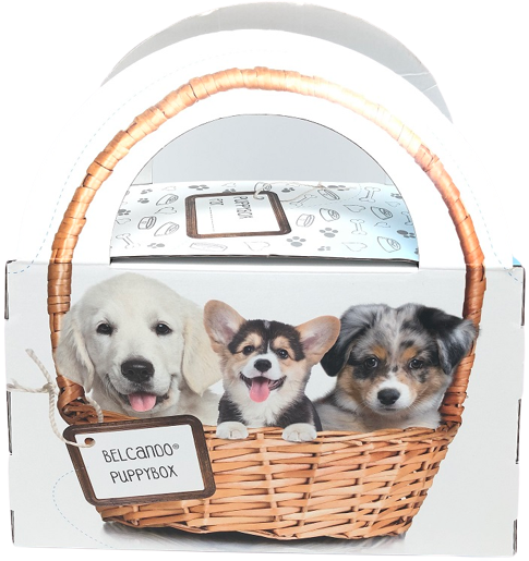 Belcando puppy box with products