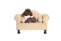 Dog sofa with 2 armrests - beige - dog basket