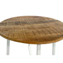 Sohvapöytä - Pyöreä 60 cm olohuoneen pöytä - Sivupöytä Cannes musta metallirunko, valkoinen tai antiikkihopea