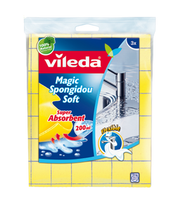 Vileda Pehmeä Sieniliina - 3 kpl:n pakkaus - Hyödyllinen pintojen desinfiointiin
