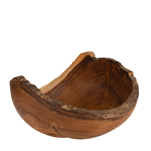 Salad set in Teak wood - consisting of bowl approx. 30 cm in diameter and 10 cm high as well as salad cutlery