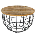 Side table sustainable coffee table coffee table round Lexington ø 55 cm solid metal frame